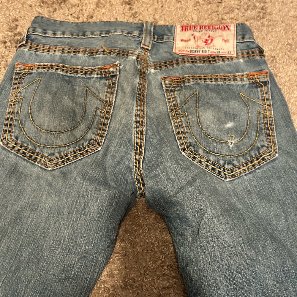 True Religion Light Blue Men's Straight Jeans - Picture 8 of 13